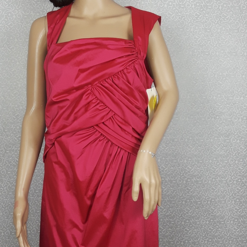 David Meister Dress Pink Taffeta Dress